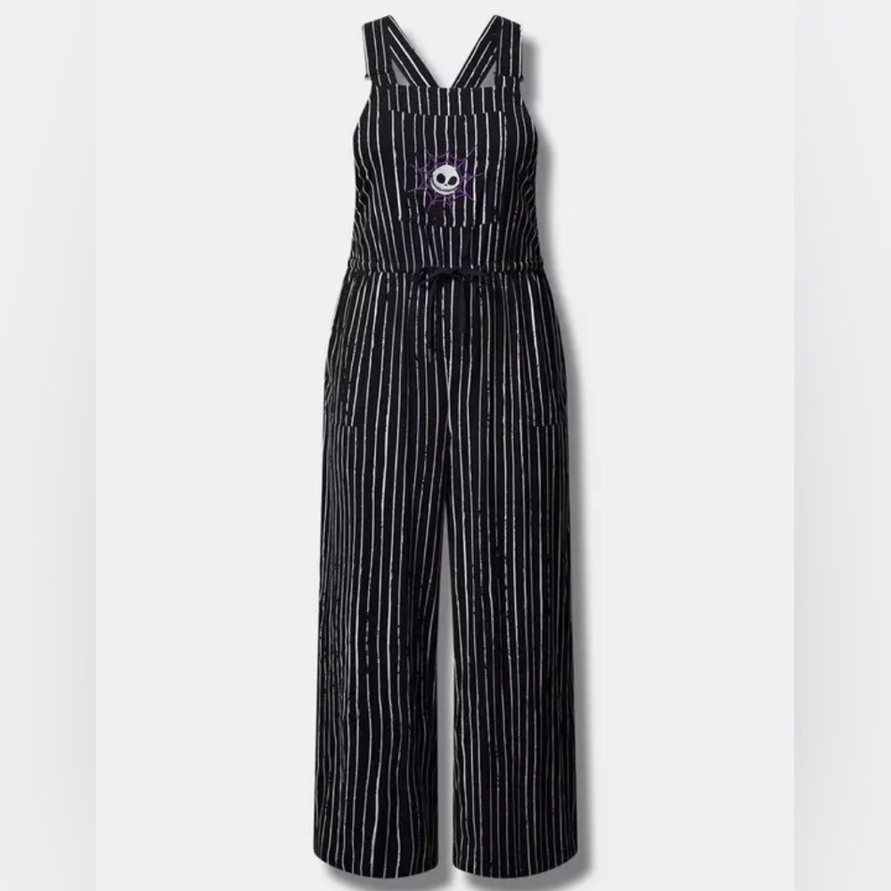 Women's Black Striped Jumpsuit